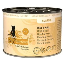Catz Finefood Can 6 X 200g -Trixie Store 172197 pla petsnature catzfinefood rindkalb 200g 1 jpg 3