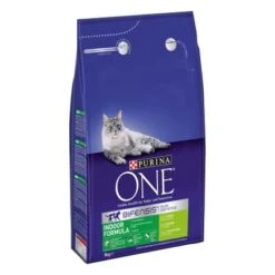 Purina ONE Indoor Turkey & Whole Grains Dry Cat Food -Trixie Store 195931 frontpack 3kg 7
