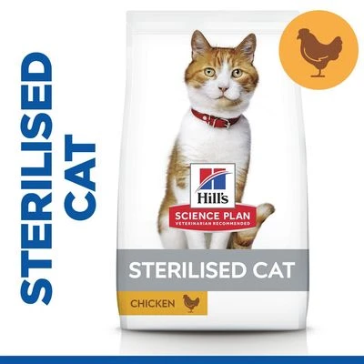 Hill's Science Plan Sterilised Cat Young Adult Chicken 3 Hill's Science Plan Sterilised Cat Young Adult Chicken