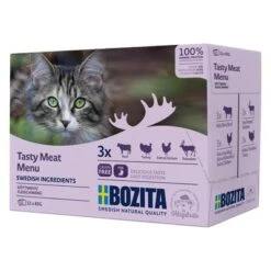 Bozita Chunks In Sauce Pouches 12 X 85g -Trixie Store 1 90501 bozita tastymeatmenu 3x85g 6