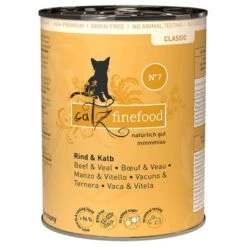 Catz Finefood Can 6 X 400g -Trixie Store 57241 pla petsnature catzfinefood rind kalb 400g hs 01 8