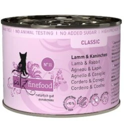 Catz Finefood Can 6 X 200g -Trixie Store 57355 pla pets nature catz finefood lammkaninchen 200g 6