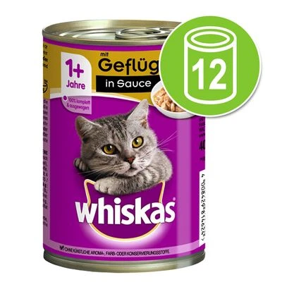 Whiskas 1+ Cans 12 X 400g 3 Whiskas 1+ Cans 12 X 400g