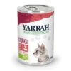Yarrah Organic Chunks 6 X 405g -Trixie Store 7122 cat tin chunks chicken beef 405g 8714265071225 6