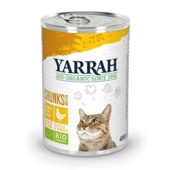 Yarrah Organic Chunks Saver Pack 12 X 405g -Trixie Store 7136 cat tin chunks chicken 405g 8714265071362 1 5