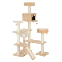 Gingerbread House Cat Tree With Ladder -Trixie Store 72124 pla knusperhaeuschen beige fg 9492 3