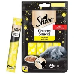 Sheba Creamy Snacks Saver Pack -Trixie Store 74891 sheba creamysnacks huhn 4x12g 6
