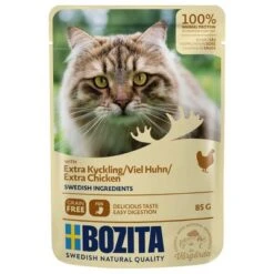 Bozita Chunks In Sauce Pouches 12 X 85g -Trixie Store 90499 pla bozita extrachickensauce 85g 6