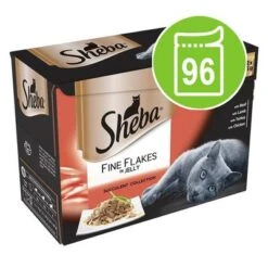 Sheba Pouches Fine Flakes Saver Pack 96 X 85g