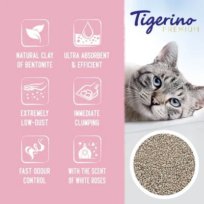 Tigerino Canada / Premium Cat Litter – White Rose Scented 4 Tigerino Canada / Premium Cat Litter – White Rose Scented - Image 2
